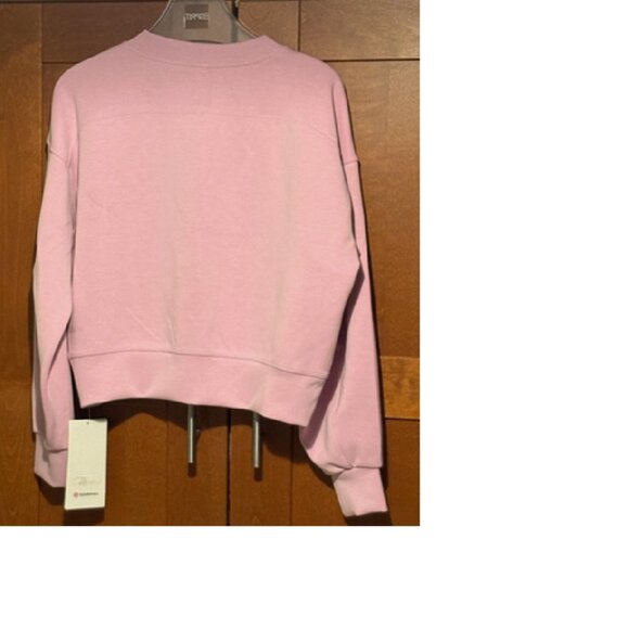 Lululemon Perfectly Oversized Cropped Crew Softstreme Sz 6 Vital Pink VIT $129 - Picture 3 of 4